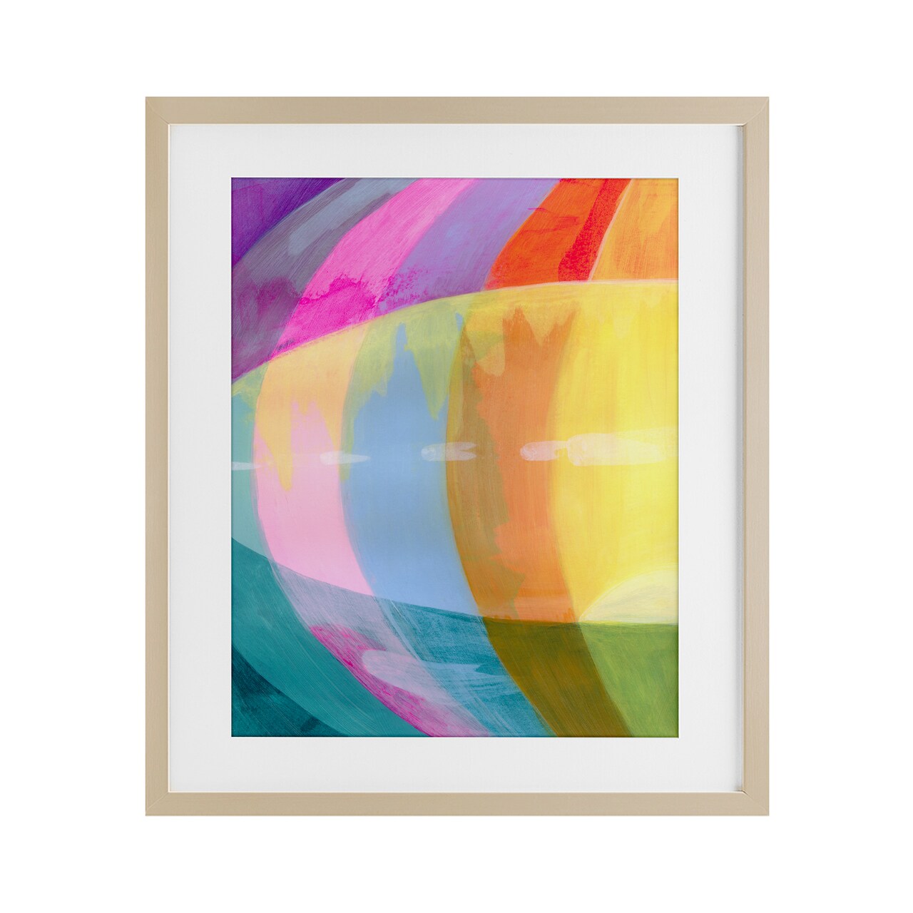 Stupell Industries Neon Flare Abstract Framed Print Under Glass, design by Grace Popp